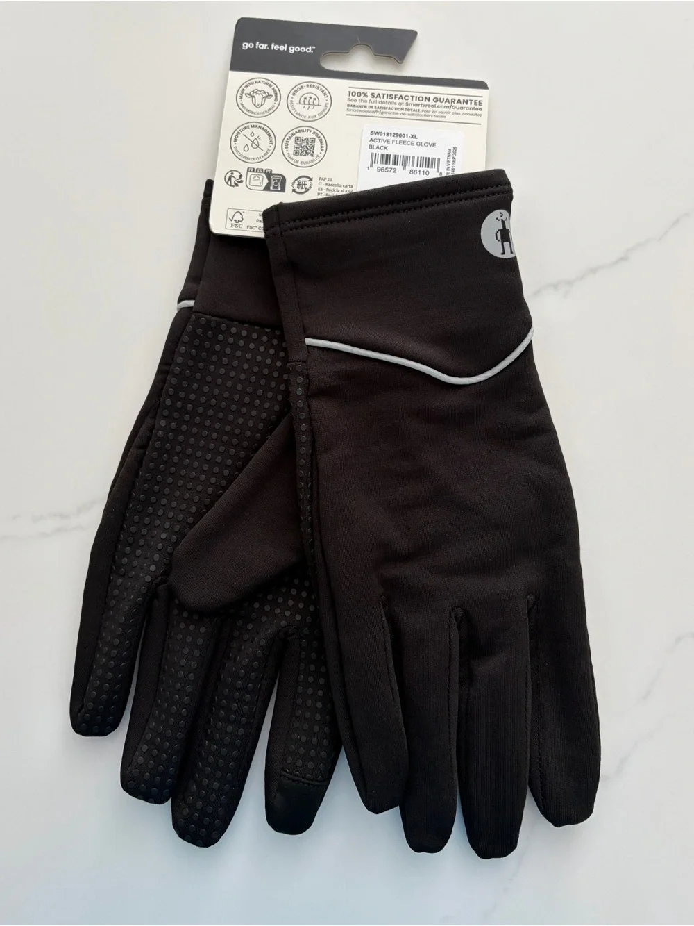 SmartWool XL Merino Sport Fleece Wind Training Gloves - Merino Wool NWT